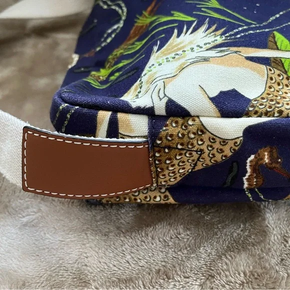 Loewe Paulas Ibiza Mermaid Blue and Brown Women's Crossbody Bag - Picture 8 of 13